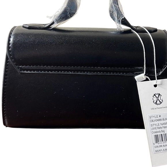 CXL by Christian Lacroix Laine Matte Patent Crossbody Bag Black NWT - Picture 4 of 5